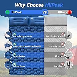 HiiPeak Inflatable Double Camping Mat with Foot