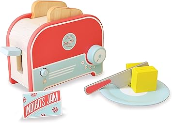Indigo Jamm Toaster Holzspielzeug Fur Kinder Kuchenzubehor Amazon De Spielzeug