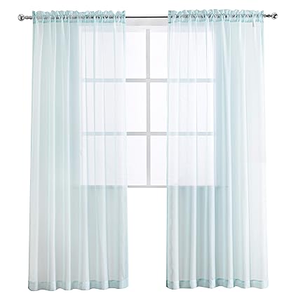 Amazon Com Sheeroom Voile Solid Sheer Curtains For Kids Room