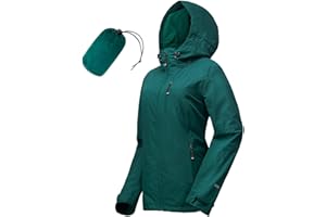 33,000ft Packable Rain Jacket Women Lightweight Waterproof Raincoat with Hood Cycling Bike Jacket Windbreaker