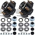 LUXTRKSTO Trailer Hubs Kit 5 Lug 4.5 for 2000Lb 5x4.5 Trailer Axle Kit Fits 1" and 1-1/16" Straight Spindle 2 Sets