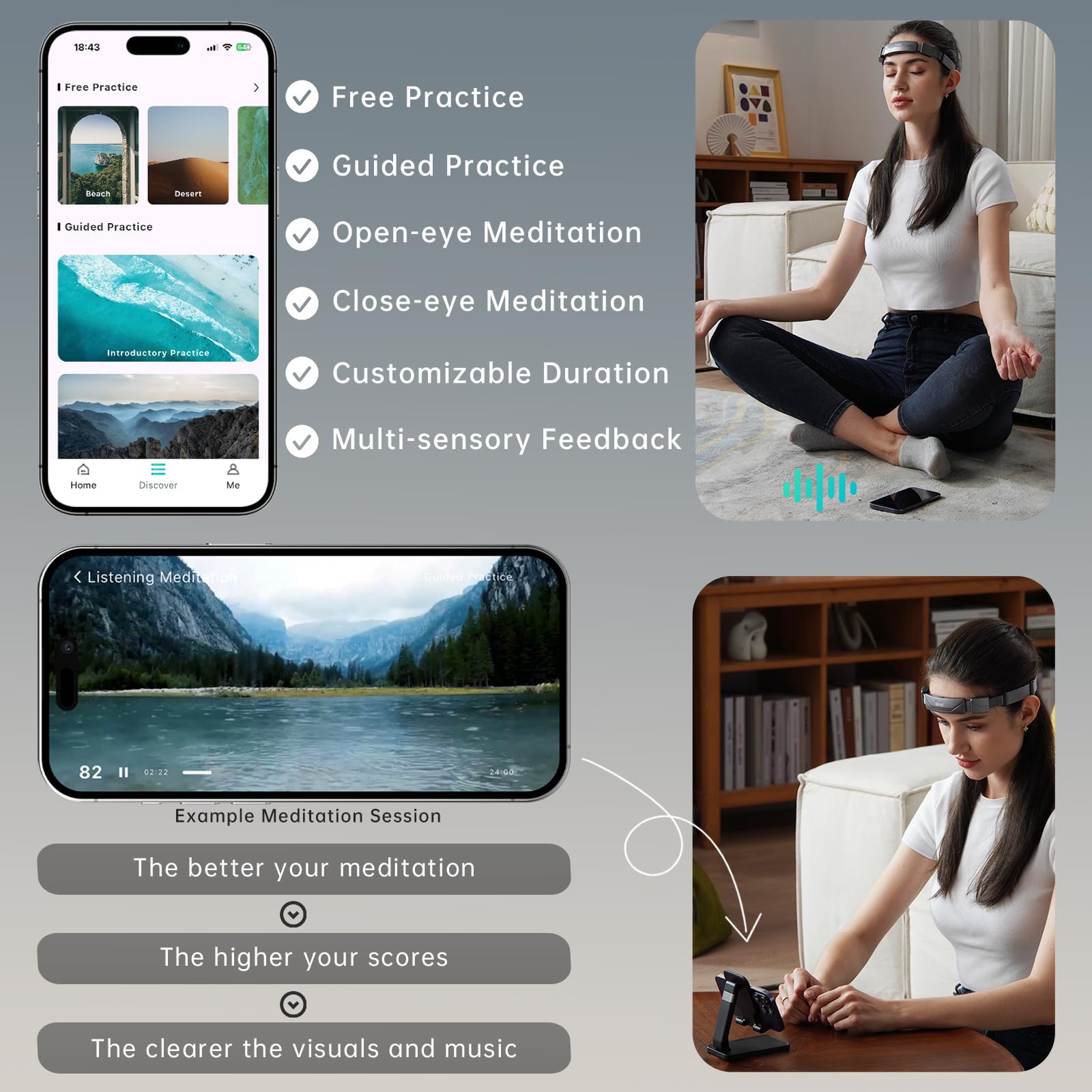 Mua Biosensing Meditation Headband - Real-Time Visual and Auditory ...