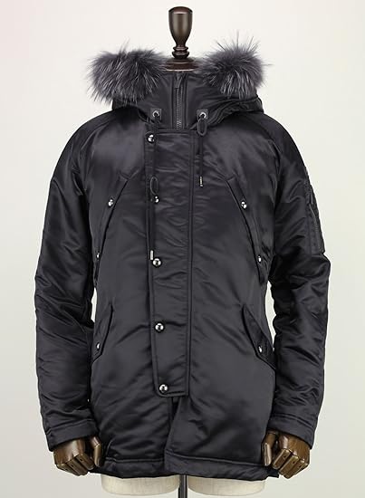 Amazon Tatras タトラス メンズ N3b ファー付 ミリタリー ダウンジャケット Petronio Mta18a4319 ブラック 4 ブラック C05 コート ジャケット 通販