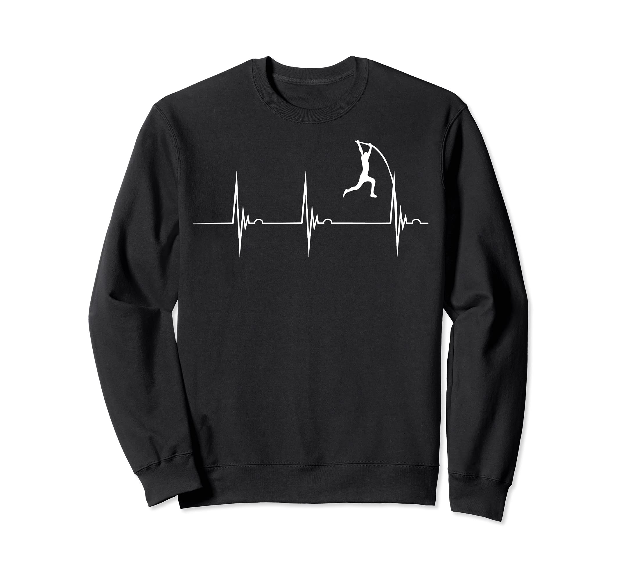 Pole Vault Heartbeat Pole Vaulter EKG Pole Vaulting Athletes Sweatshirt
