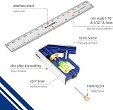 WORKPRO 6 Inch Carpentry Squares 150 mm Combination Square with Bubble Level view 2
