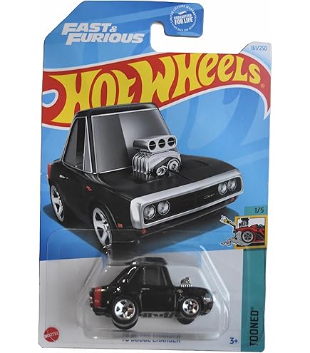 Amazon.com: Hot Wheels '70 Dodge Charger, Tooned 1/5 [Silver