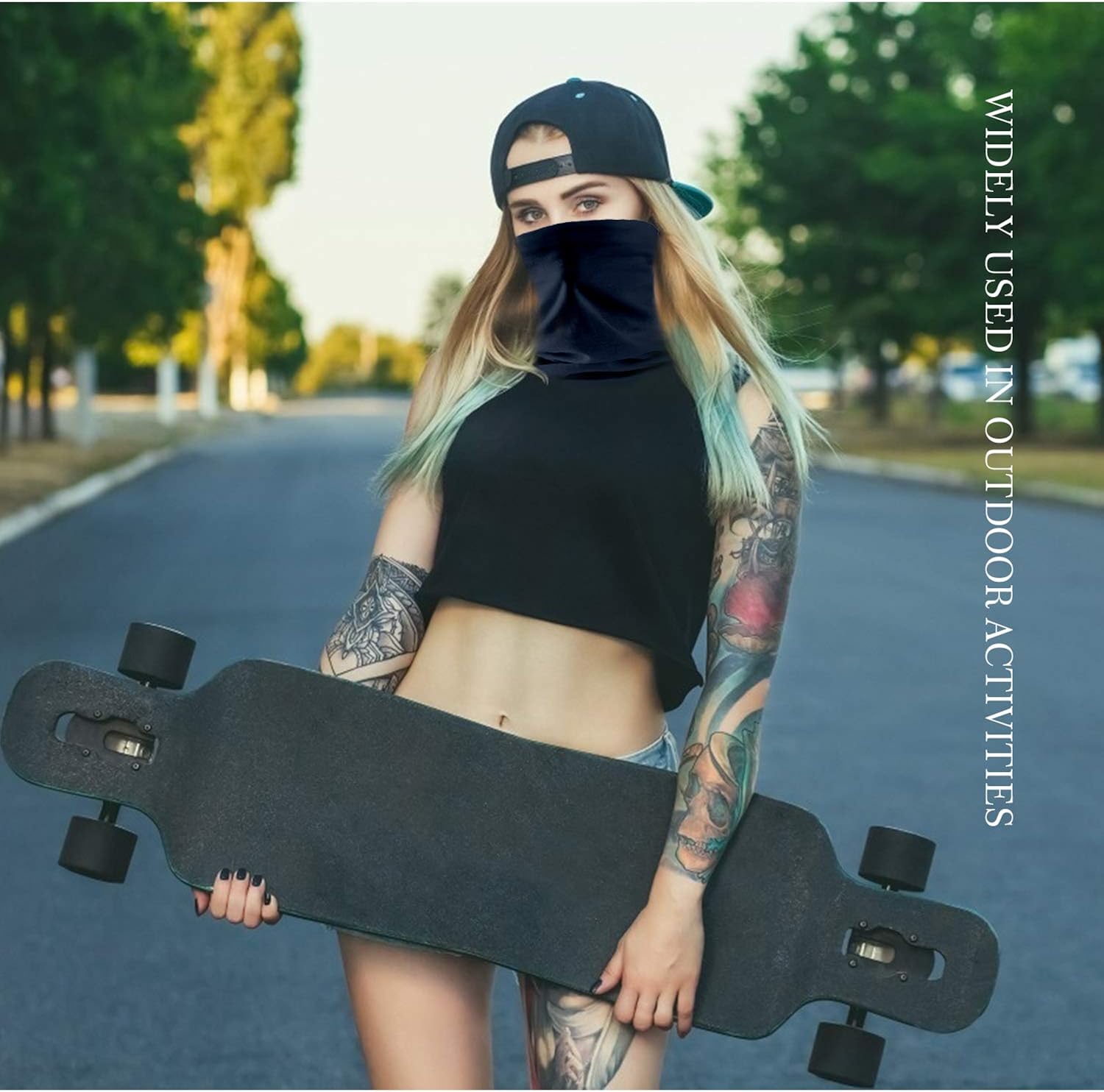 6Pcs Cooling Neck Gaiter Bandana, Sun Protection Magic Headband Balaclava Scarf Fishing Hiking Running Sports for Men Women: Clothing