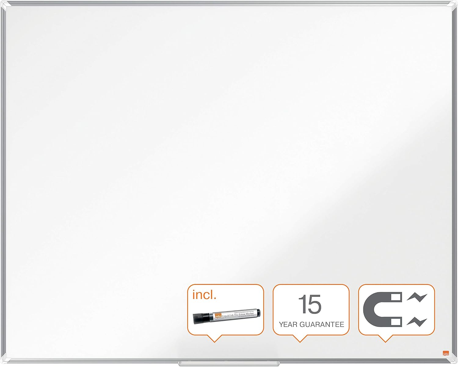 Nobo Premium Plus Steel Magnetic Whiteboard - 1500x1200mm, Aluminium Trim, EU Ecolabel Certified, 1915159 - Image 3