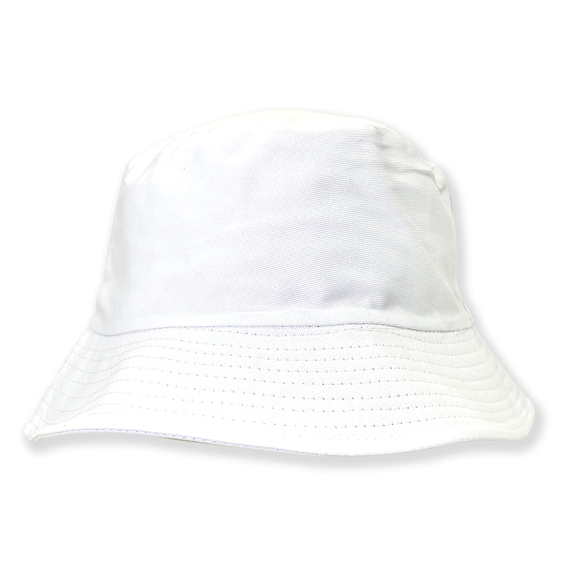 Robelli Unisex Reversible Summer Bucket Hat - Fun Festival Colourful Designs (BH30 PLAIN WHITE) — image 1