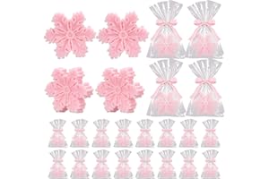 Demissle 20 Pcs Christmas Soap Bar Gift Set Snowflakes Handmade Soap Bulk with Scented Christmas Favors for Guests Holiday Stocking Stuffers for Xmas Bathroom Wedding Birthdays(Pink)