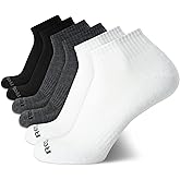 Reebok Men's Quarter Socks - 6 Pack Cushion Quarter Cut Ankle Socks for Men - Breathable Men's Athletic Socks (Size: 6-12.5)