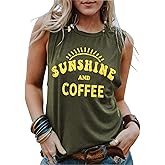 Umsuhu Womens Tank Tops Summer T Shirts Sleeveless Casual Loose Tunic Blouses