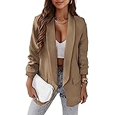 KIRUNDO Blazers for Women Oversized Business Casual 2026 Spring Fall Fashion Long Sleeve Open Front Work Office Suit Jackets