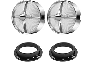 BOSYCY 3 1/4" Motorcycle Turn Signal Lens Covers 2 Pack, Custom Clear Front Rear Lamp Lenses Retro Tail Light Caps Universal for Harley Road King Electra Street Glide Heritage Softail Accessories