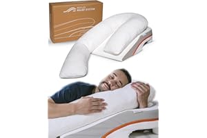 MedCline Reflux Relief System, Bed Wedge Pillow for Acid Reflux and GERD Relief, Therapeutic Body Pillow with Insert and Covers, Inclined Sleep Position with Arm Pocket, Large for 6'0" or Taller
