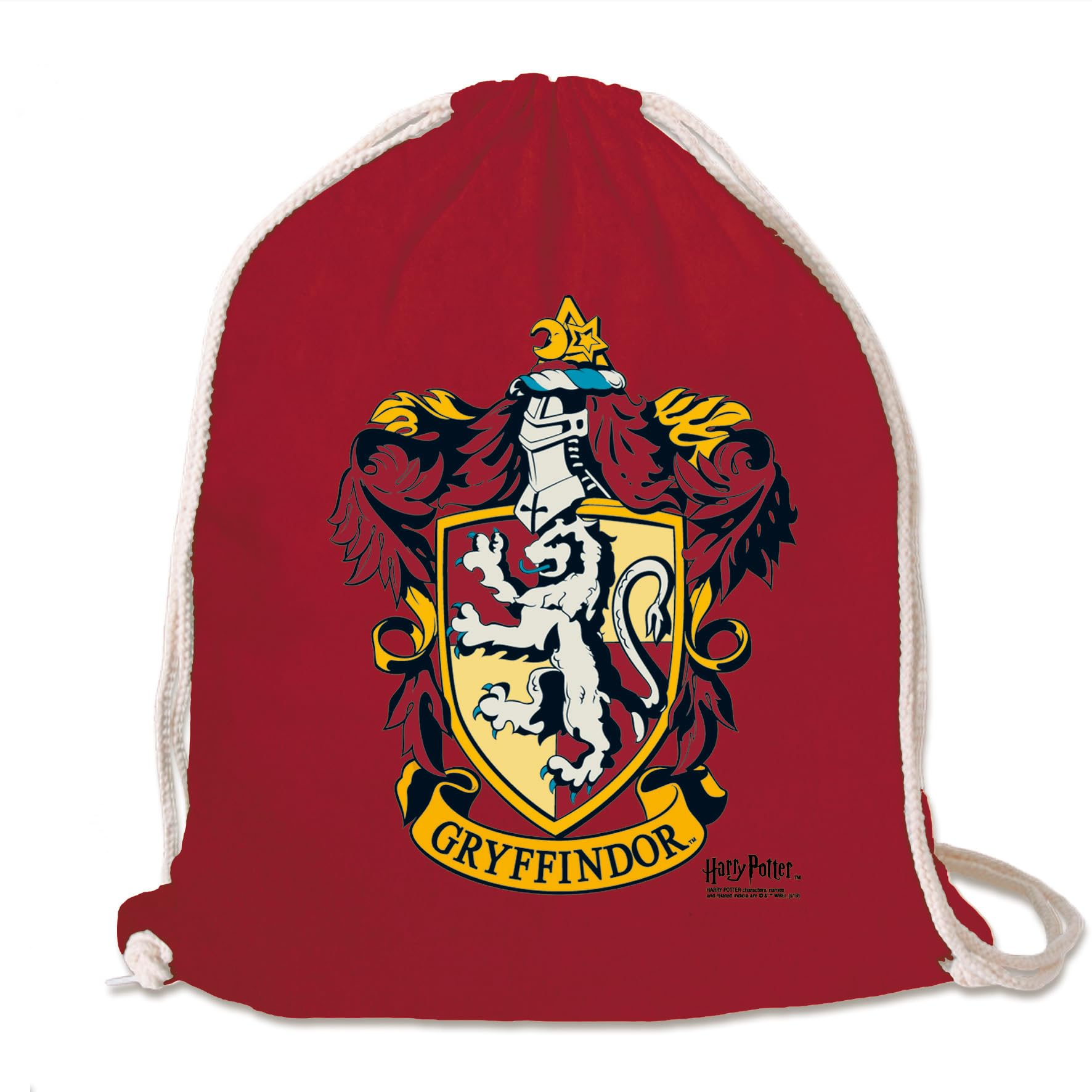 Logoshirt® Harry Potter - Gryffindor Logo I Printed Gym Bag - Fabric Backpack 100% Cotton I AZO-Free I Red I Original Licensed Design
