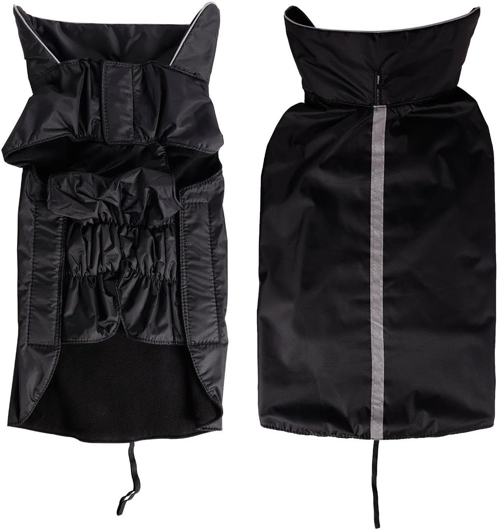 PETCEE Waterproof Dog Jacket Dog Winter Coat Dog Pet Vest for Cold Weather Dog Jacket for Medium Large Dogs with Lofty Collar-2 Layer (Black XL) : Kitchen & Dining