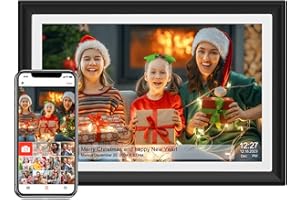 MOONKA 32GB Digital Picture Frame, 10.1-Inch WiFi Digital Photo Frame with 1280x800 IPS HD Touchscreen, USB/SD Card Auto-Rotate Wall Mountable, Easy Share Photos/Videos via App from Anywhere