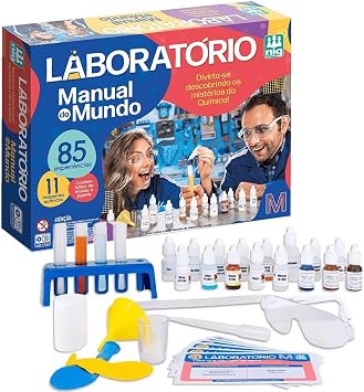 Kit Laboratório Manual do Mundo 85 Experiências - Nig Brinquedos