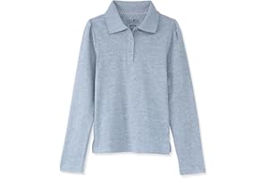 Educated Uniforms Girls 2T-20 Long Sleeve Pique Polo Uniform Shirt
