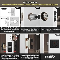 Malimali Pocket Door Lock and Edge Pull Set, Pocket