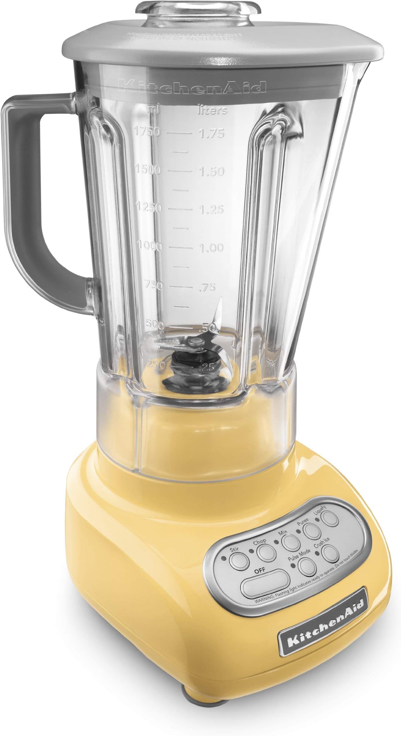 KitchenAid 5-Speed Blender with Polycarbonate Jar 0.9 Horse Power (The most powerful in its class) motor Majestic Yellow 56-oz MADE IN USA. (Renewed)