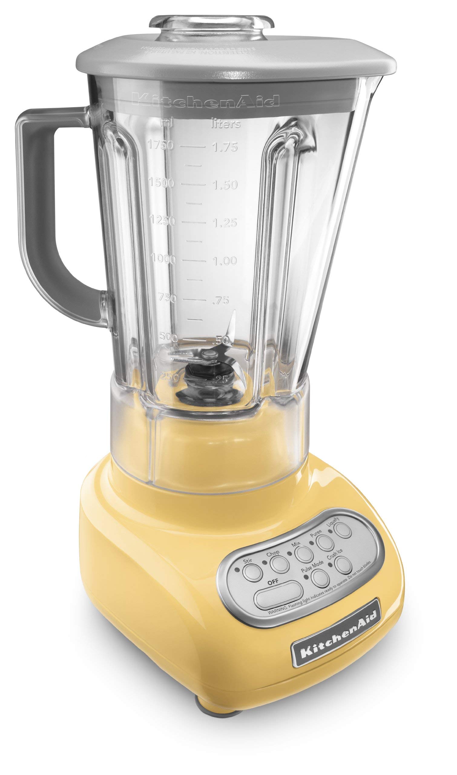 KitchenAid 5-Speed Blender with Polycarbonate Jar 0.9 Horse Power (The most powerful in its class) motor Majestic Yellow 56-oz MADE IN USA. (Renewed)