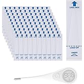 100 Pack Thermometer Probe Covers Compatible with Vicks - Disposable Thermometer Sleeves, Convenient to Use and Enhance Comfort, Clear Temperature Sheath Sleeves for Oral and Rectal