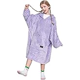 Catalonia Oversized Blanket Hoodie Sweatshirt for Kids, Wearable Fleece Pullover with Large Front Pocket, Teen Boys Girls Gift