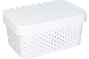 Curver Storage Box Infinity Gepunktet 10,55x7,32x4,88in in White