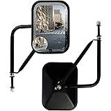Doors Off Mirrors Compatible with Jeep Wrangler CJ YJ TJ JK JL & Unlimited,Anti-shake and Wider View Mirror Door Off Easier I