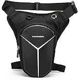 yucenbra Motorcycle Leg Bag, Thigh Bag for Riding, Drop Leg Pouch for Men & Women–with Removable Straps, Waterproof Fanny Pack, Phone Purse–Travel Hiking Cycling Outdoor,Black (NEW STYLE8735)