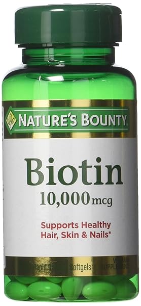 NATURE’S BOUNTY BIOTIN 10,000 MCG, RAPID RELEASE SOFTGELS 120 EACH
