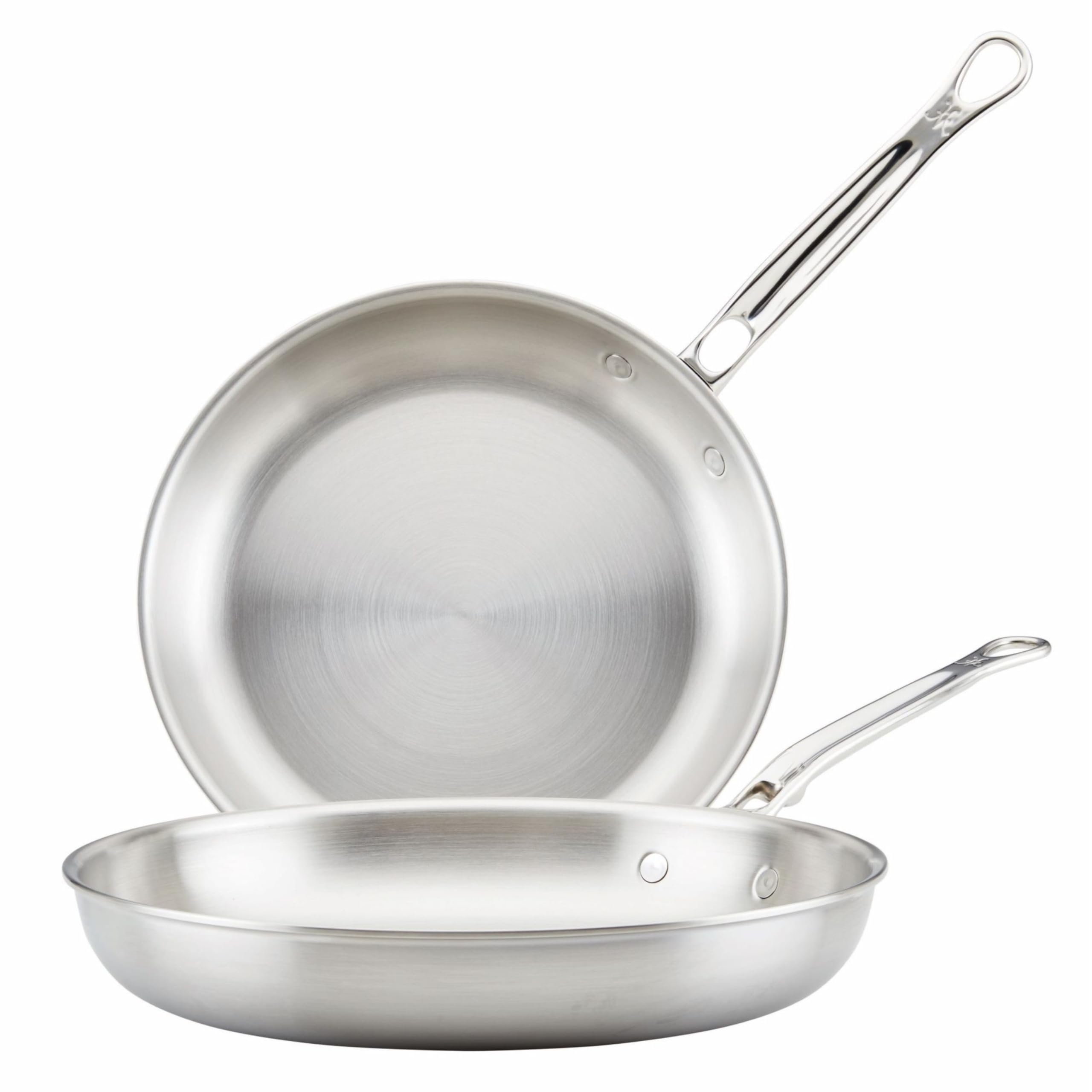 Thomas Keller Insignia by Hestan – Stainless Steel Frying Pan Set, Induction Cooktop Compatible, 11” & 12.5”