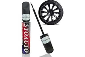 SYOAUTO Matte Black Rim Touch Up Paint For Tesla Model Y 20" Induction Wheel Touch Up Paint Pen Rim Scratch Repair Curb Rash Pen(Matte/Satin Black)