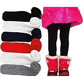 ToBeInStyle Girls' 6-Item Pack Full Length High-Waisted Thick Winter Tights