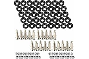 LUYEJKO Engine Dress up Kit, 40 PCS Bumper Fender Washers ，M6 Dress up Bolts (Black)