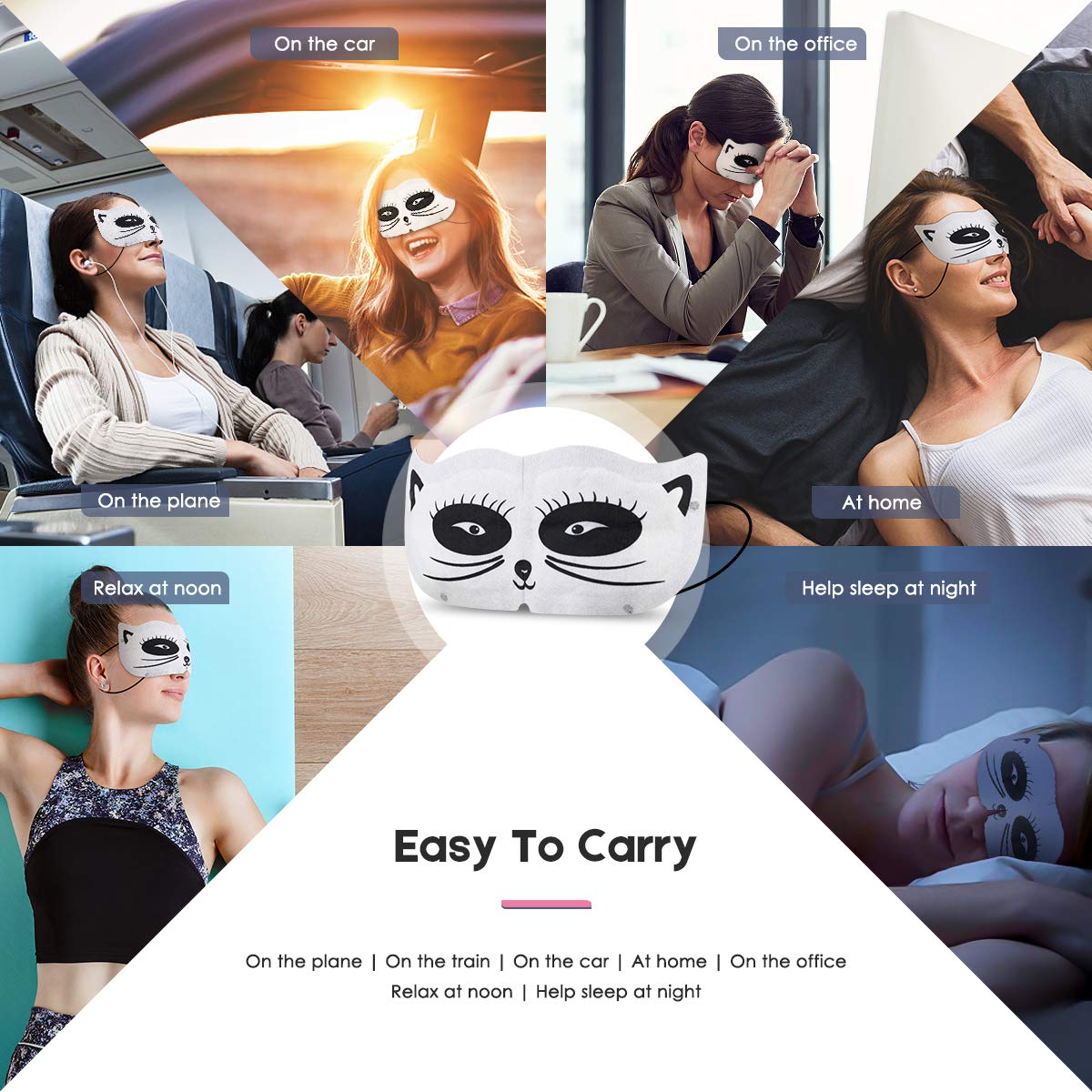 Moist Heat Eye Compress | Steam Eye Mask for Dry Eyes, Help Sleep, Blackout, Breathable, Relieves Eyestrain Fatigue Dryness Soreness, Men Women, 20 Sheets