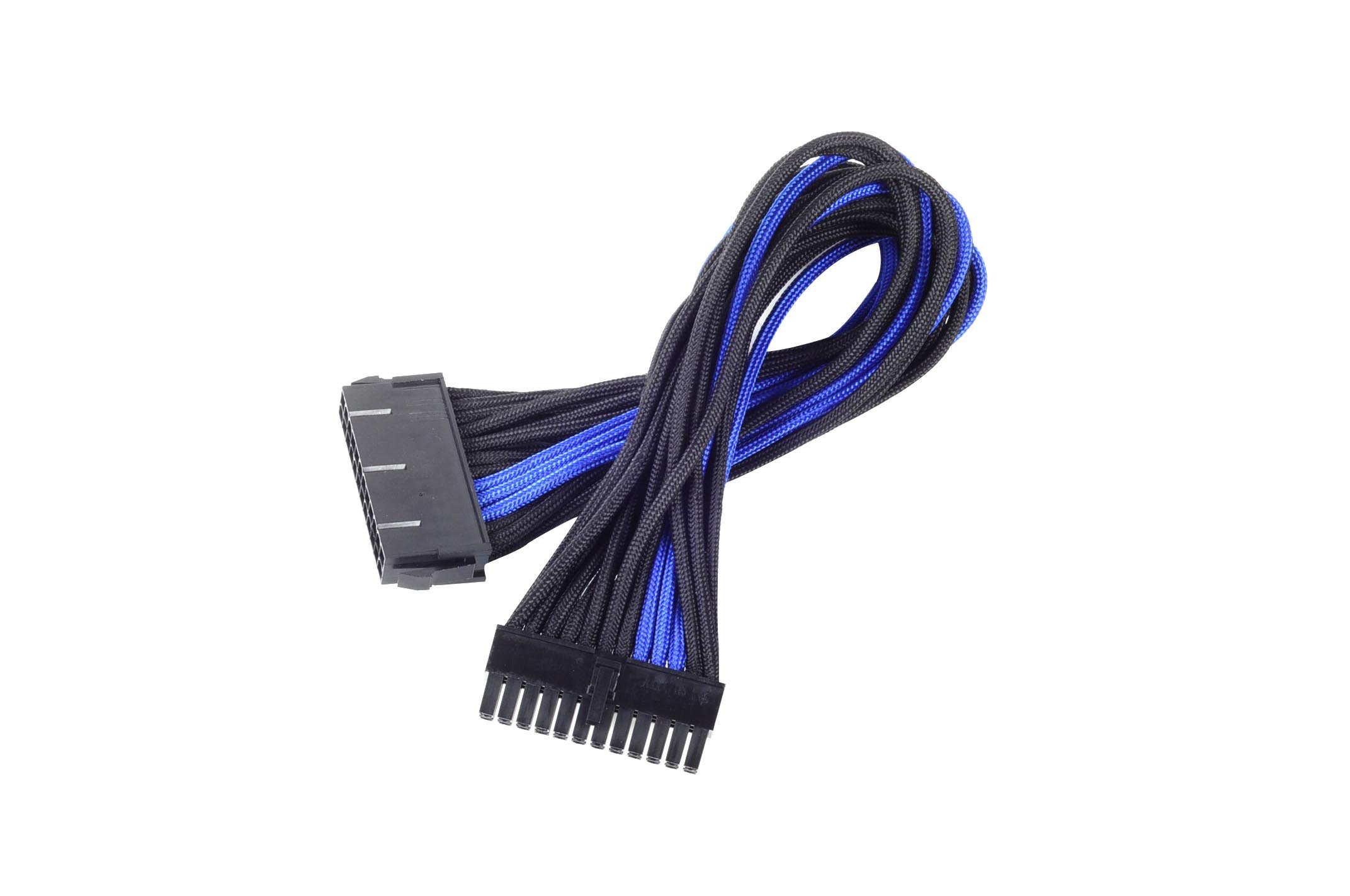SilverStone SST-PP07-MBBA - 30cm Motherboard 24pin to 24pin Sleeved Extention Cable, black blue — image 1