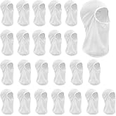 24 Pcs Painters Spray Socks, White Stretch Head Socks for Painting, Dust Hood Snug Soft Mask for Men Women, Unisex Protective Cover