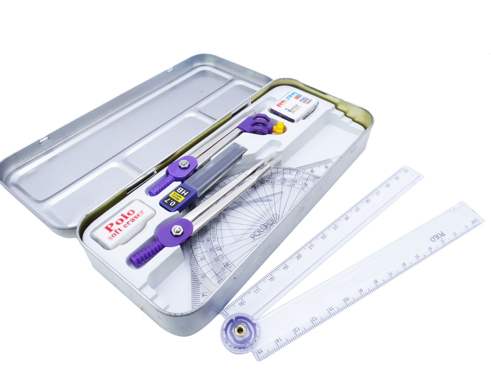 Buy ZenX School Kit Compass Rulers, Eraser, Protractor Maths Set