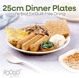 FOOGO Green 25pcs Disposable Palm Leaf Plates 10 inch Eco Friendly Biodegradable view 2