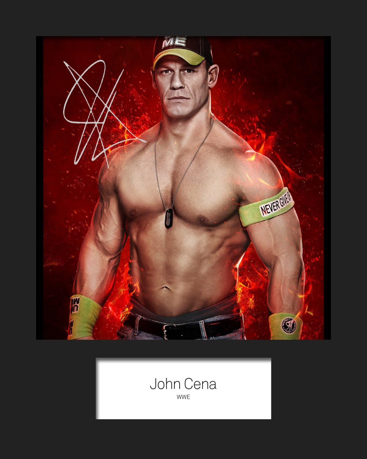 JOHN CENA WWE | Signed Mounted Photo Reprint | 10x8 Size to Fit 10x8 Inch Frames | Machine Cut | Photo Display | Present Gift Collectible