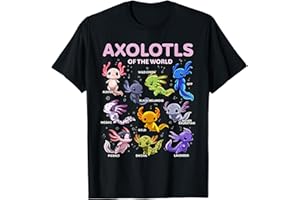 WOWSOME! Axolotl Kawaii Axolotls of the World Axolotl Animals T-Shirt