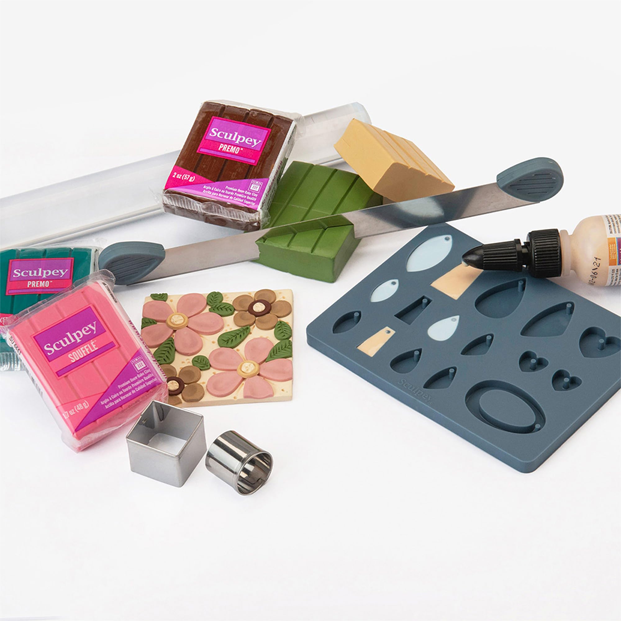 Sculpey Soufflé: Polymer Clay: Poppy Seed - 7oz Pack -Suede Finish, Lightweight Oven Bake Clay, Non-Toxic, Sculpting, Jewelry-Craft Projects, Supplies