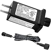 4.5V 1A LED Controller with Extension Cord, Replacement Model JT-DC45V1000-C Class 2 Power Supply IP44 LED Light Controller Low Voltage Transformer for Halloween Christmas Holiday String Light