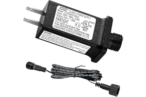AIROADS 4.5V 1A LED Controller with Extension Cord, Replacement Model JT-DC45V1000-C Class 2 Power Supply IP44 LED Light Controller Low Voltage Transformer for Halloween Christmas Holiday String Light