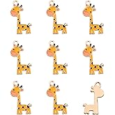 Elecrelive 10Pcs Giraffe Charms Alloy Animal Charms Orange Enamel Pendants Cute Cartoon Hanging Ornaments for Bracelet Necklace Keychain DIY Craft Supplies