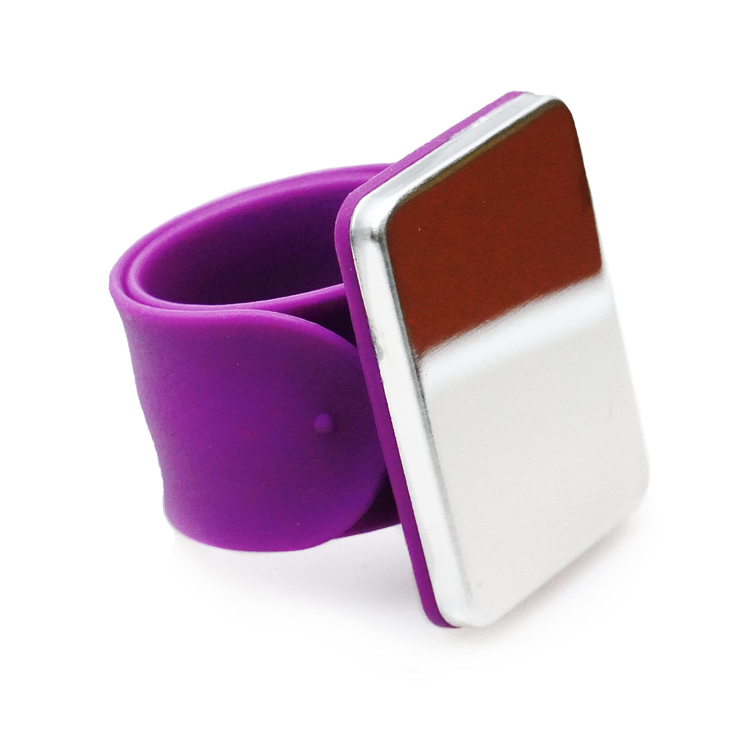 Trimz Magnetic Wrist Pin Cushion – Purple Adjustable Sewing Wristband with Strong Magnet for Needles and Pins, 240mm x 28mm