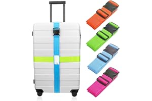 Luxebell Luggage Straps Suitcases Belt TSA Approved Travel Essentials Accessories Gift for Carry on Bag 6.56 ft 4 Pack